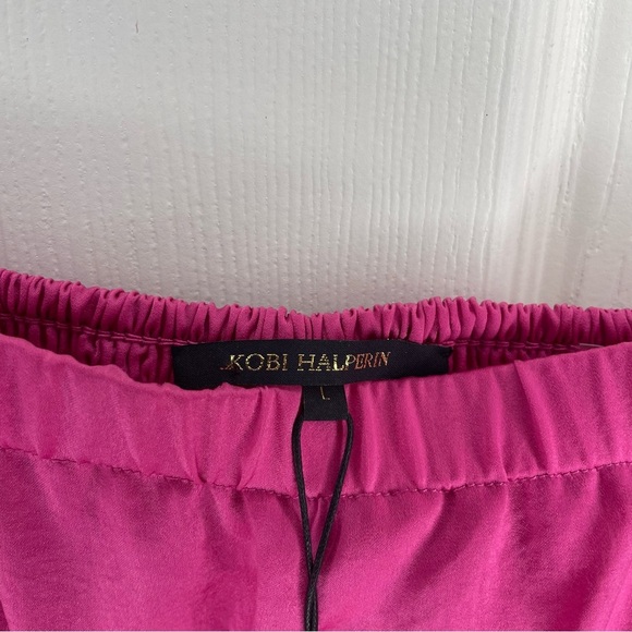 Kobi Halperin Women's Stavy Short Mini Dress in Pink Lady Sz. Large Flowy Sleek - Picture 9 of 14